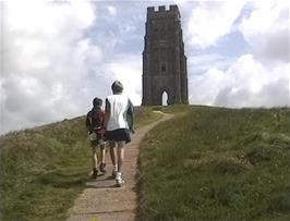 Approaching St Michael's Tower on Glastonbury Tor